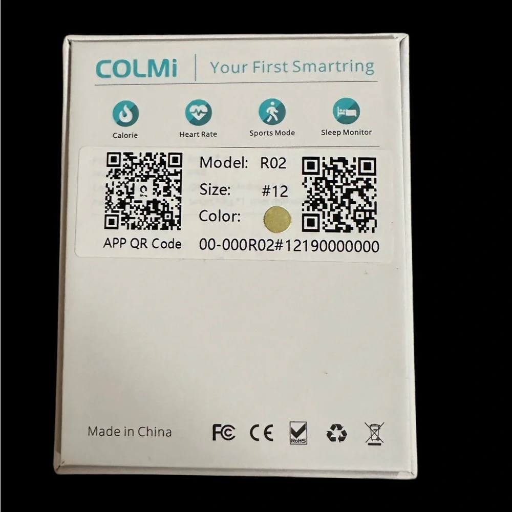 COLMi Smart Ring size 12 in gold